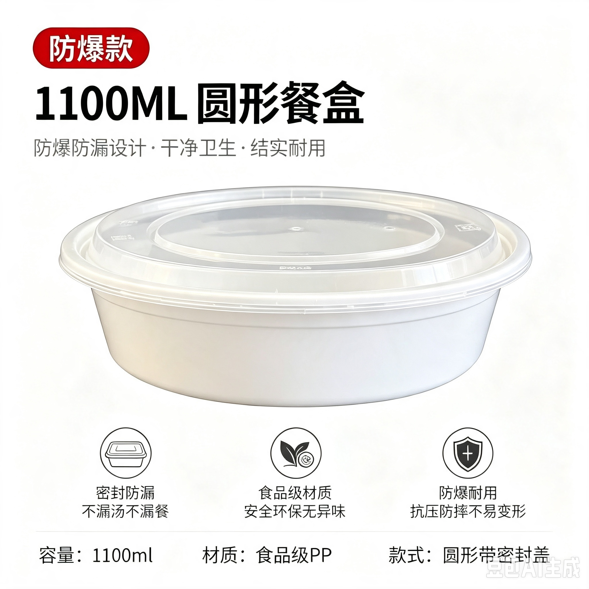 美版白色圆盒1100ml